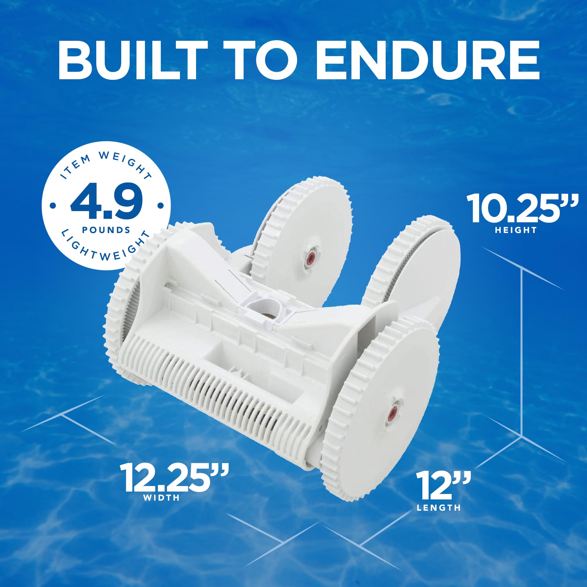 Poolvergnuegen lower-body wheels—durable, smooth-rolling components for reliable cleaning.