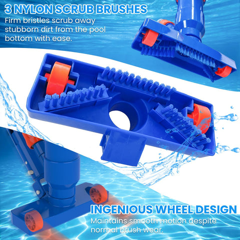 Poolvio 14x12 deep mesh skimmer net with front lip.
