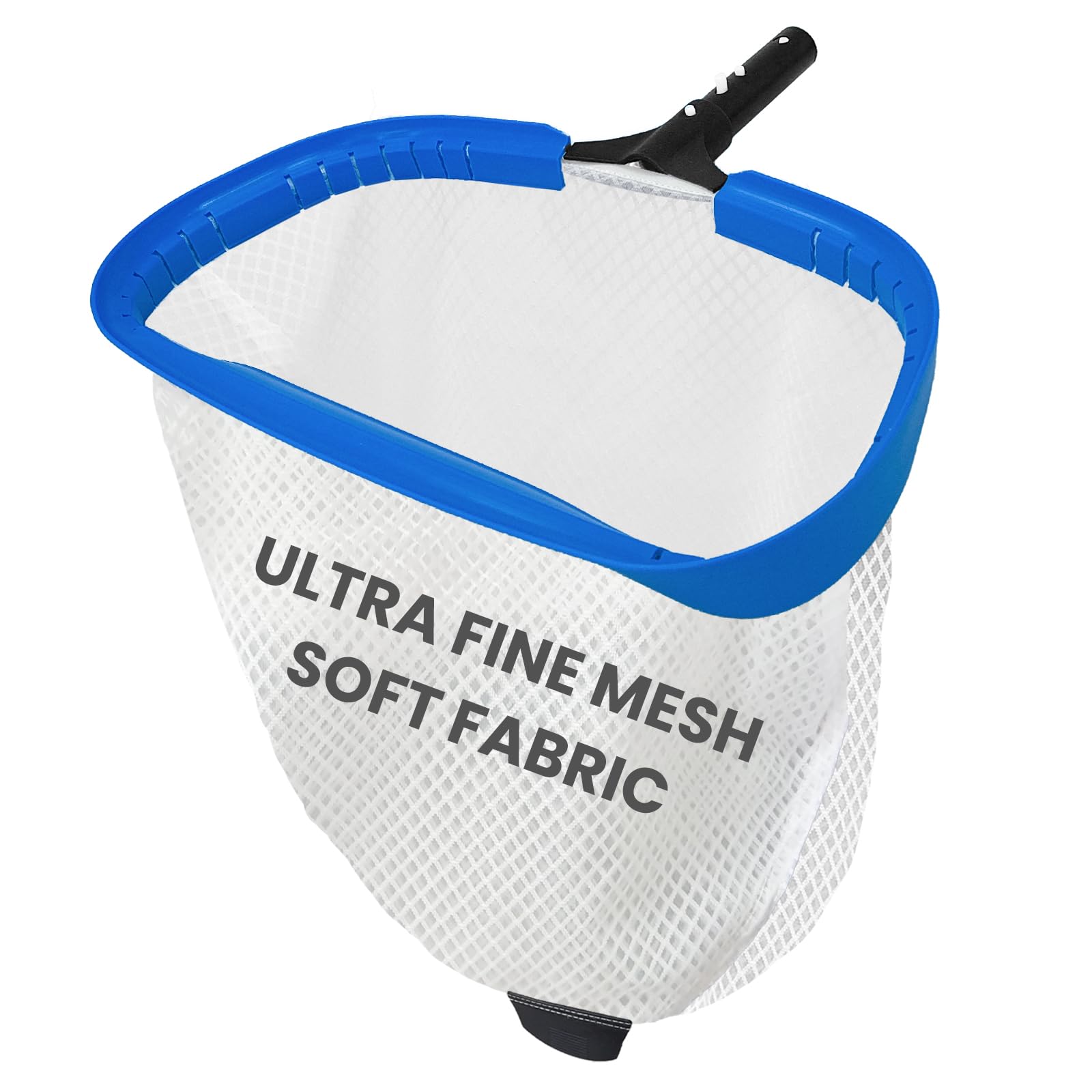 Poolvio 17.5-inch pool net with aluminum frame and diamond mesh ready for debris cleanup