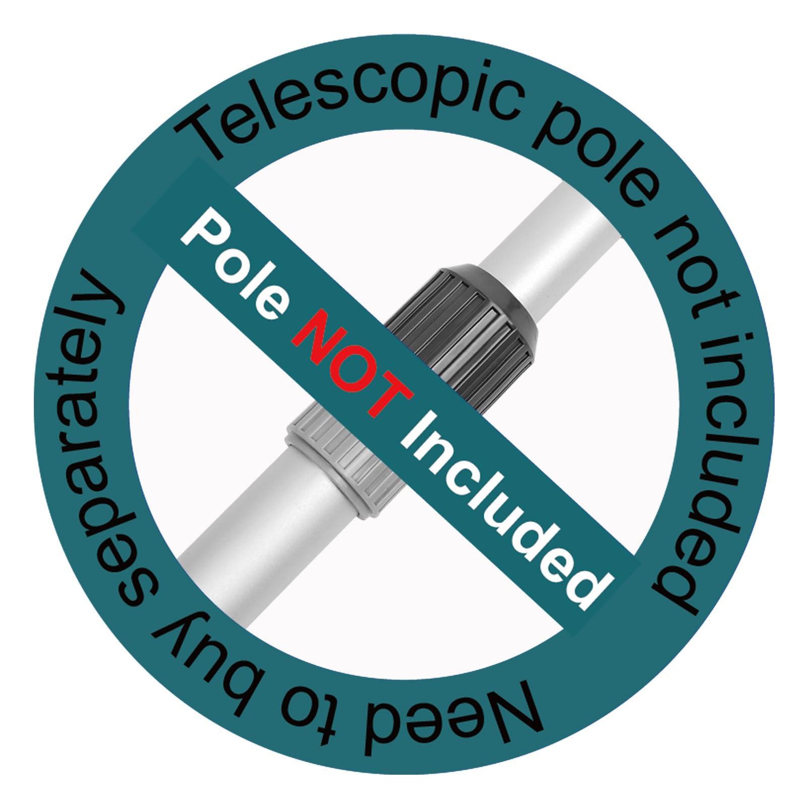 Poolvio 2-in-1 detachable brush ends enable flexible use.