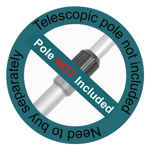 Poolvio 2-in-1 detachable brush ends enable flexible use.