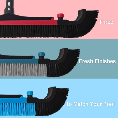 Poolvio 45-degree angled aluminum handle provides strength and ergonomic control.