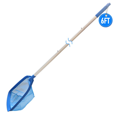 Poolvio 5-section pole extended for hard-to-reach areas.