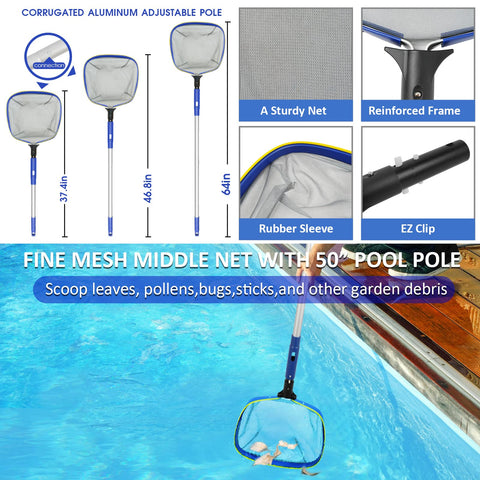 Poolvio above-ground pool cleaning kit in use