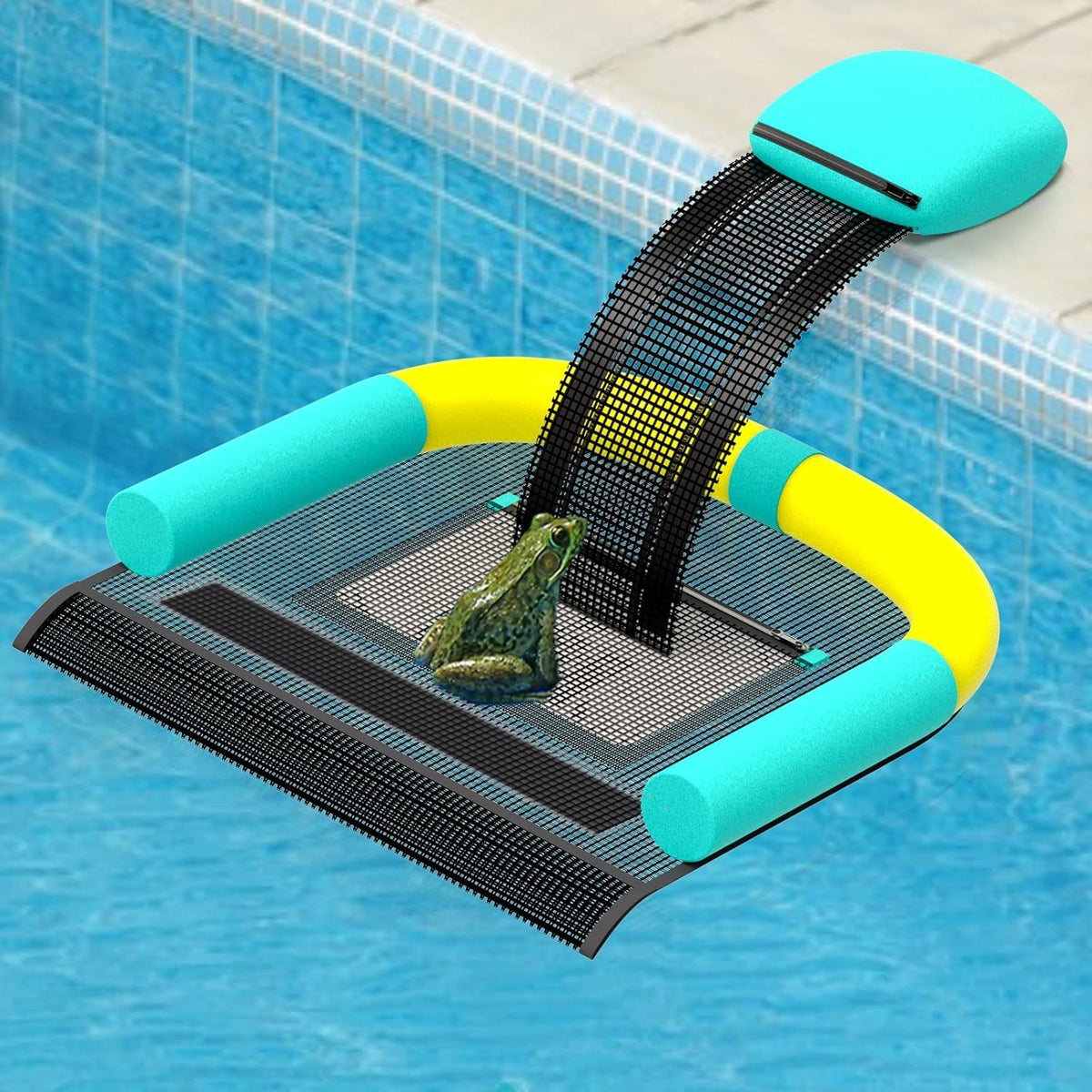 Poolvio Animal Saving Escape Ramp front view, floating design ready to help wildlife.