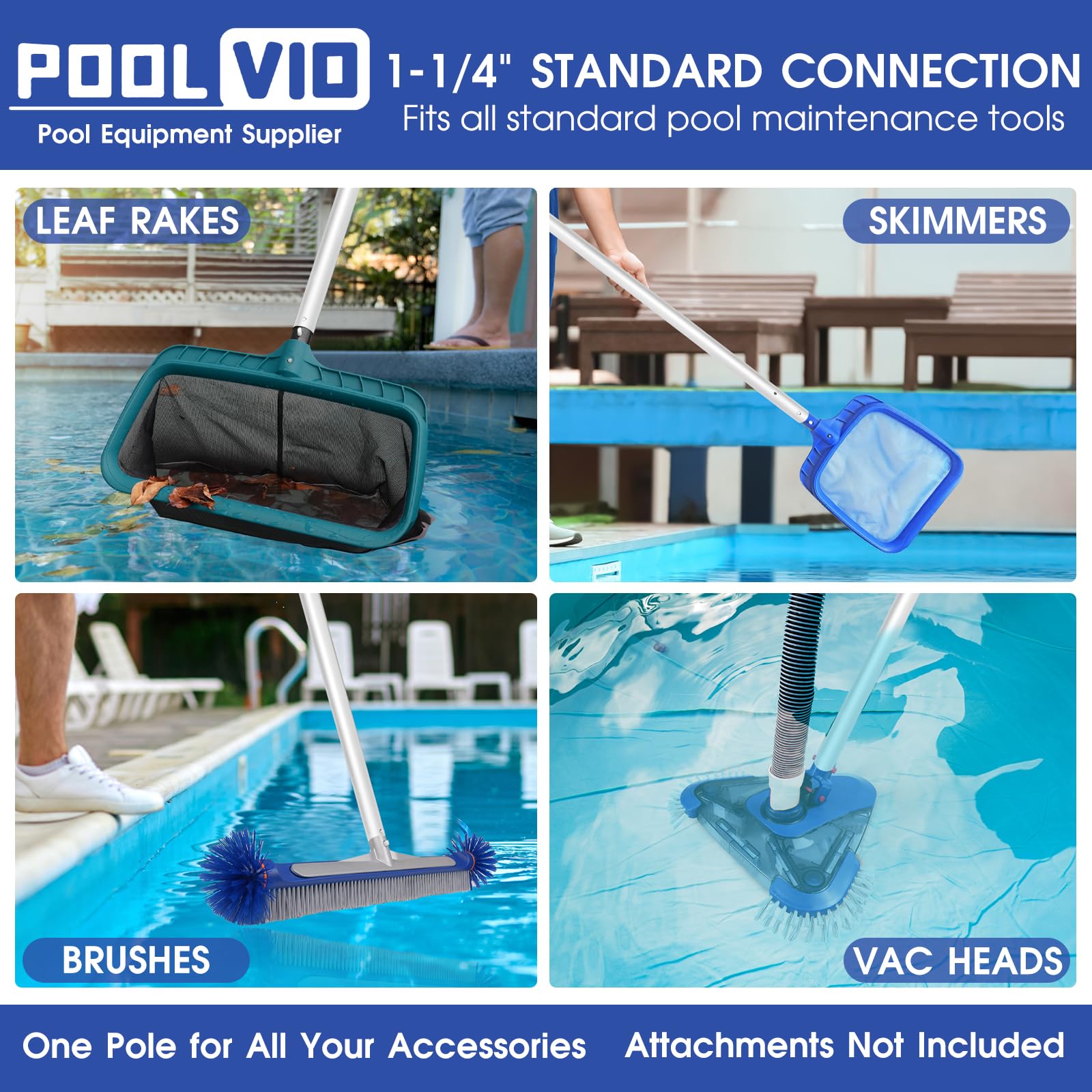 Poolvio durable aluminum construction with 1.2 mm wall resists wear