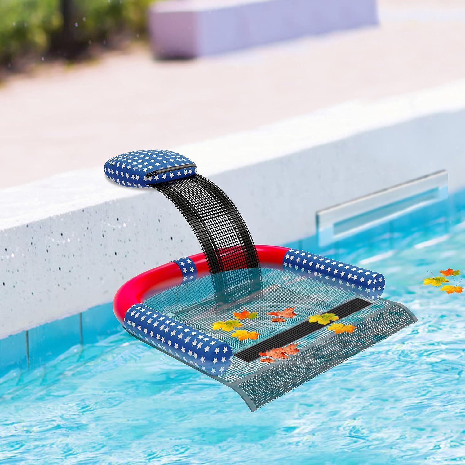 Poolvio easy installation channel showing no inflation setup by poolside