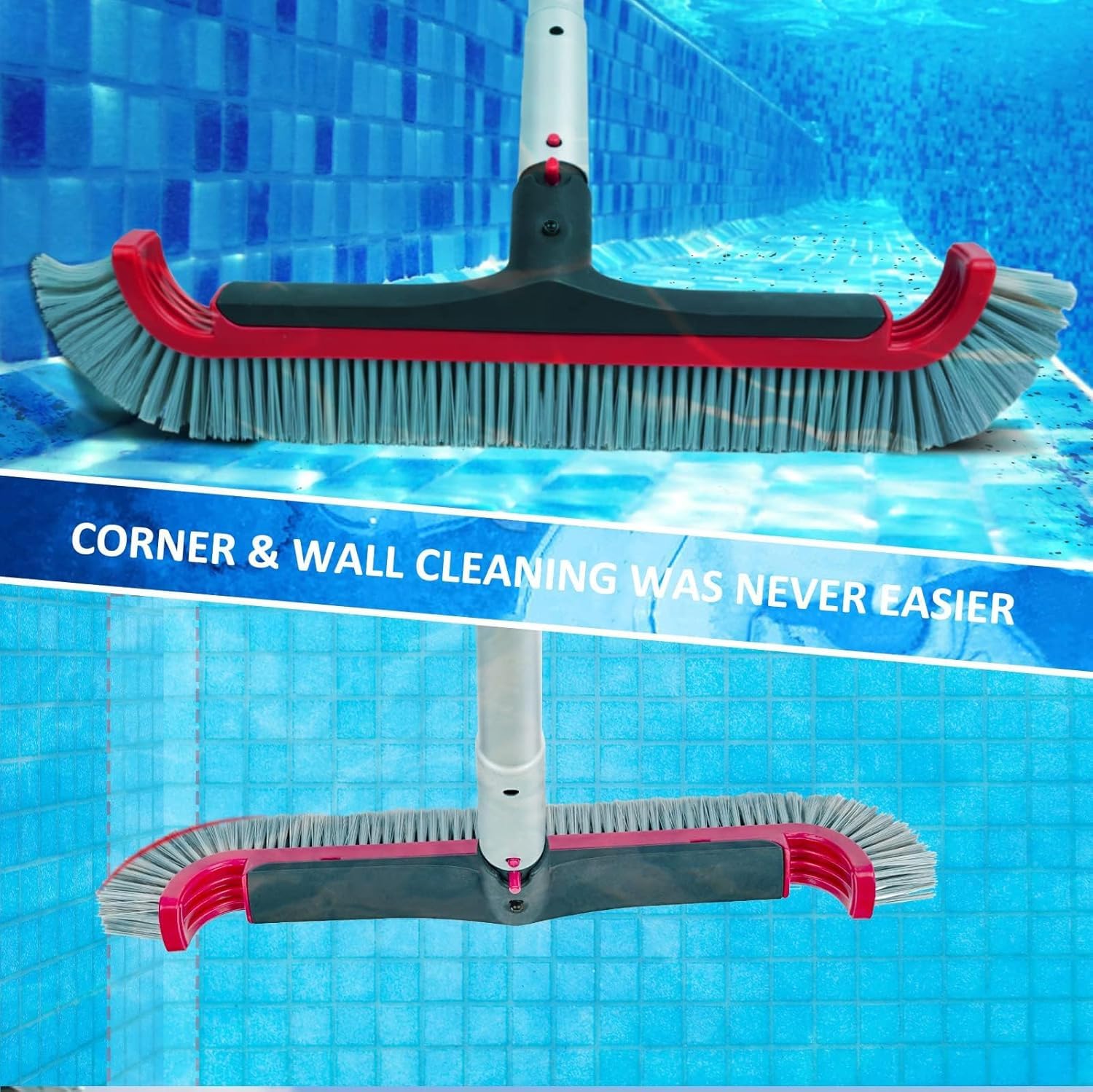 Poolvio EZ Clip handle prevents pinching during attachment.