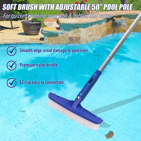Poolvio EZ clip safety feature on the brush
