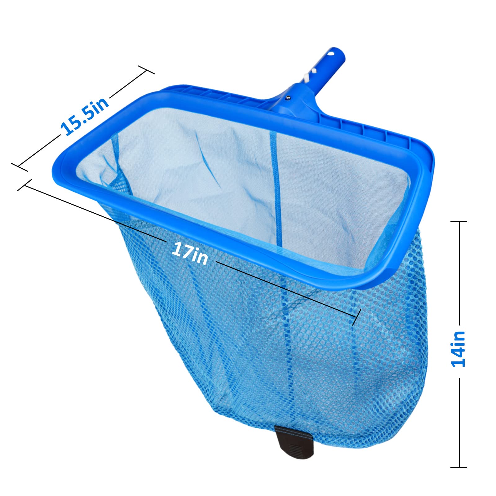 Poolvio large-capacity skimmer reduces cleaning time.
