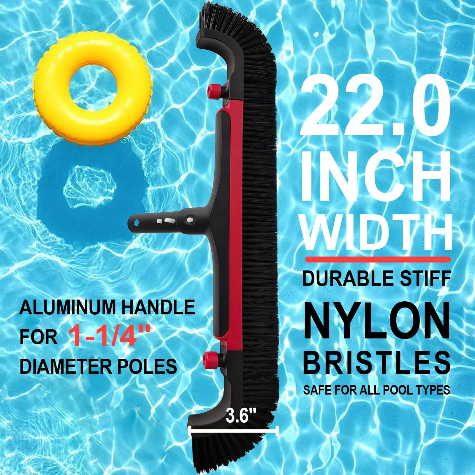 Poolvio pool-floor cleaning tackles debris with comprehensive bristle coverage.