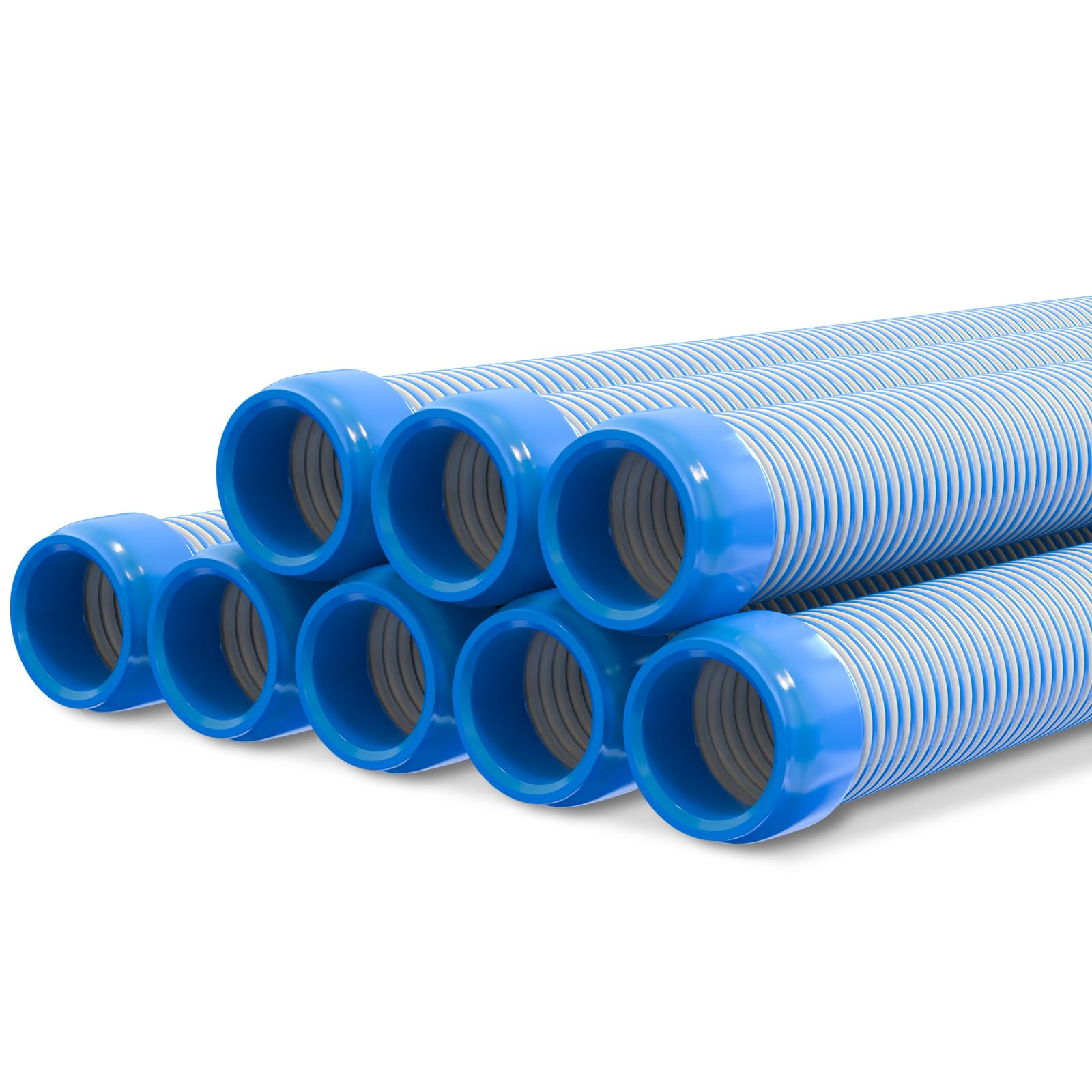 Poolvio 26-foot pool vacuum hose connects to inground cleaners for efficient suction