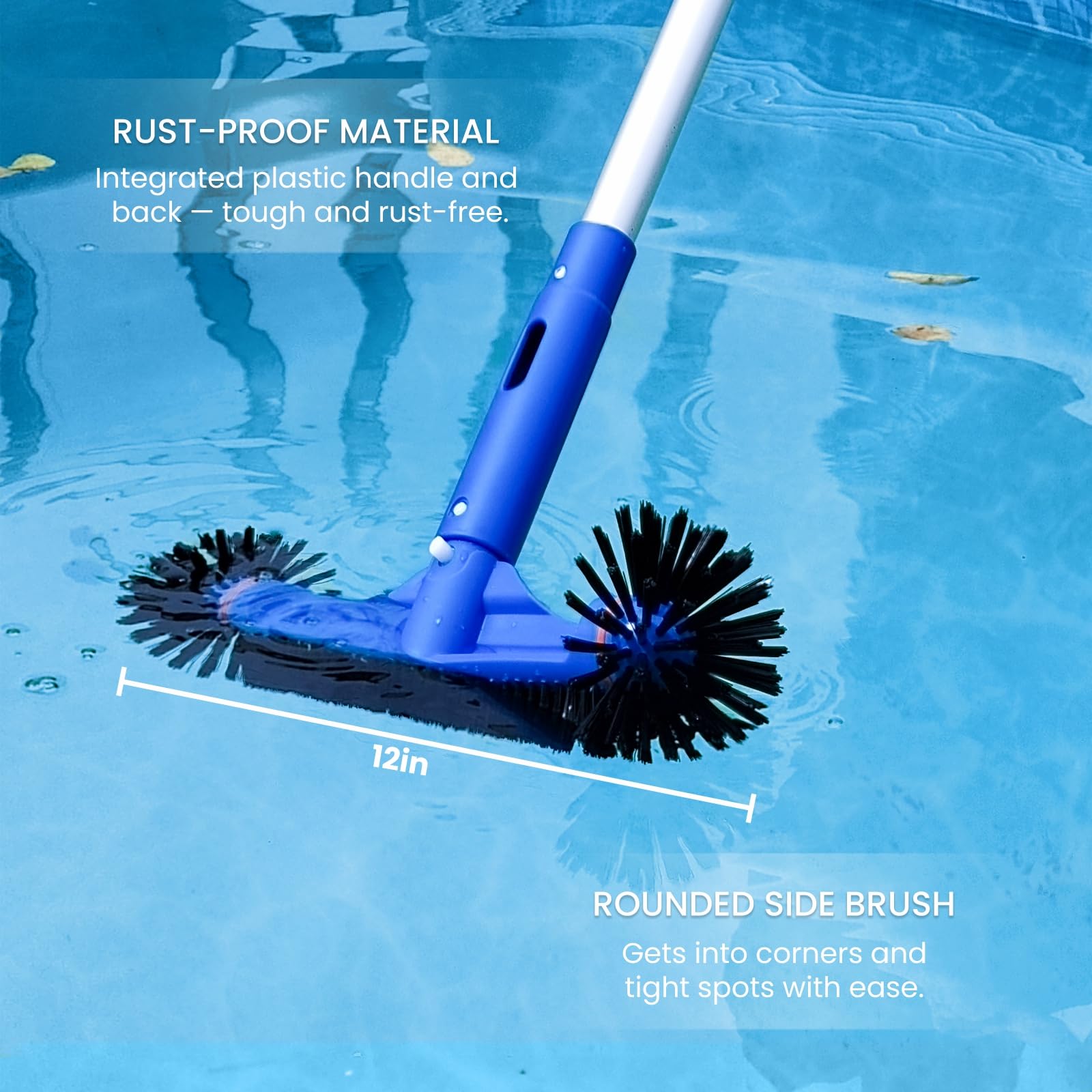 Poolvio universal-fit for vacuum, net, and brush heads.