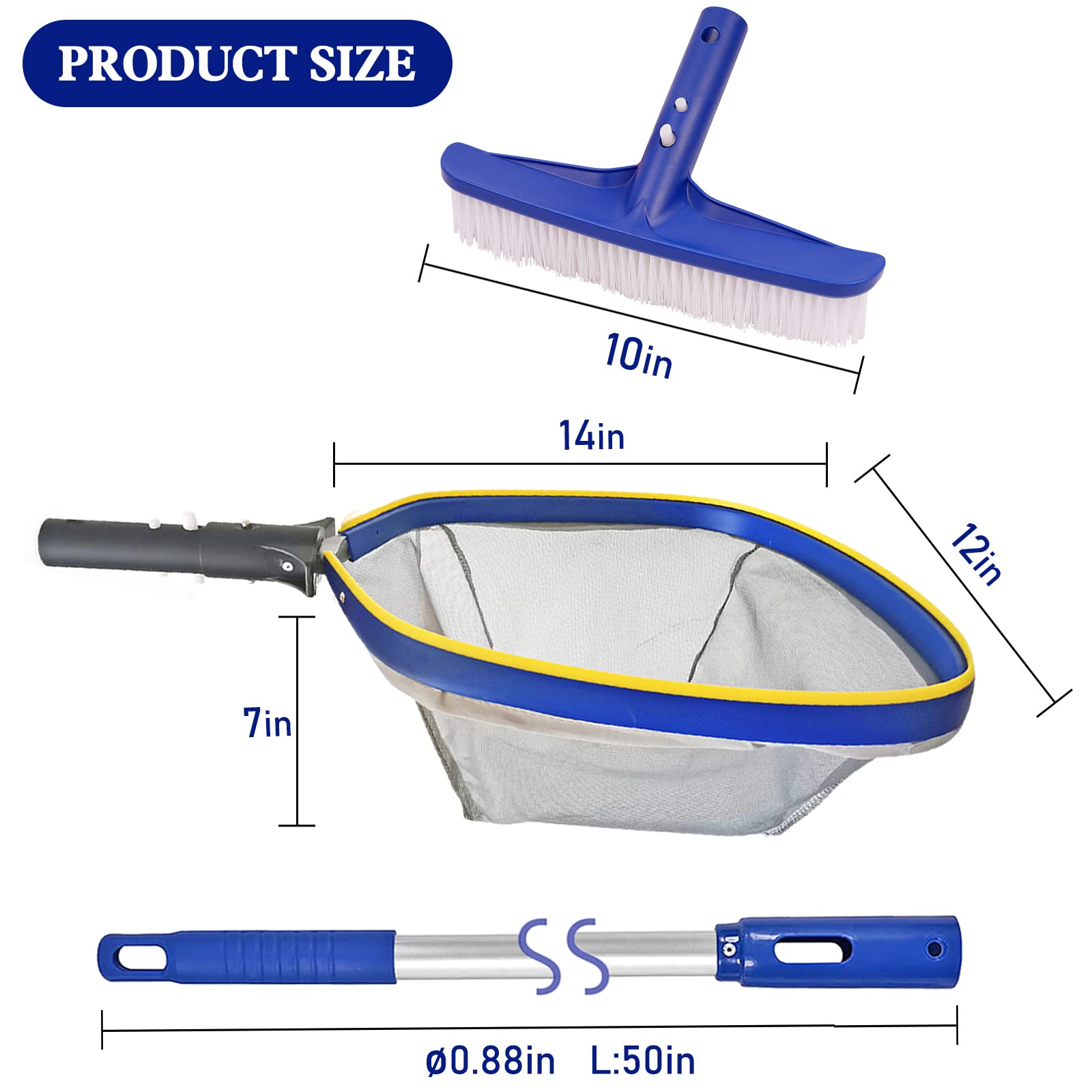 Poolvio vinyl liner friendly nylon brush for safe scrubbing