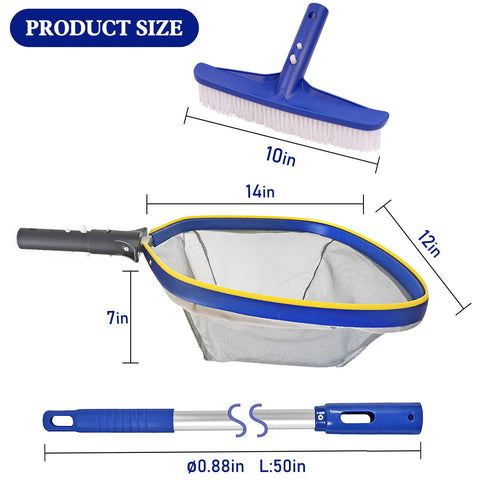 Poolvio vinyl liner friendly nylon brush for safe scrubbing