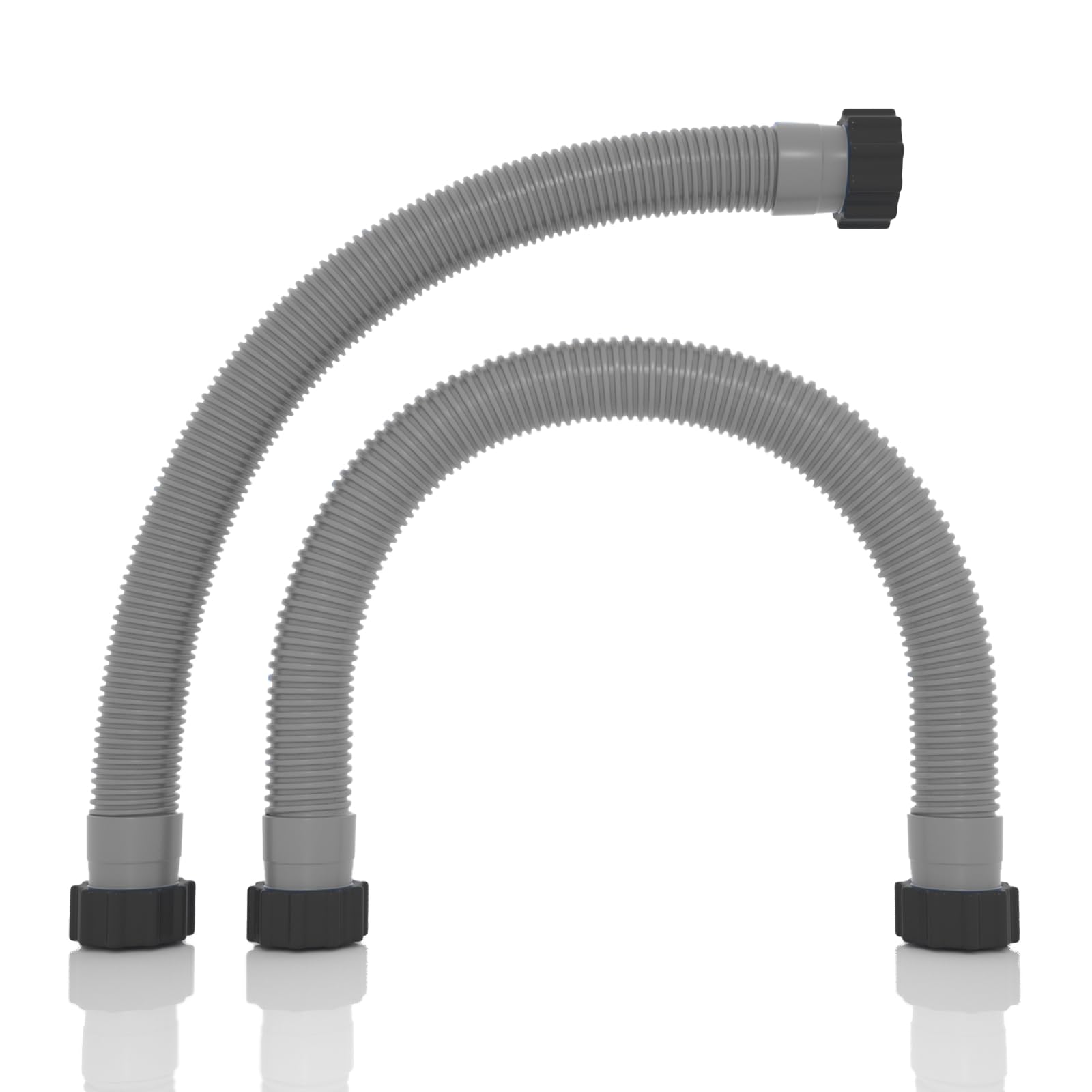 POOLWHALE 1.5x20 inch grey hose with a secure end connection for pool pumps