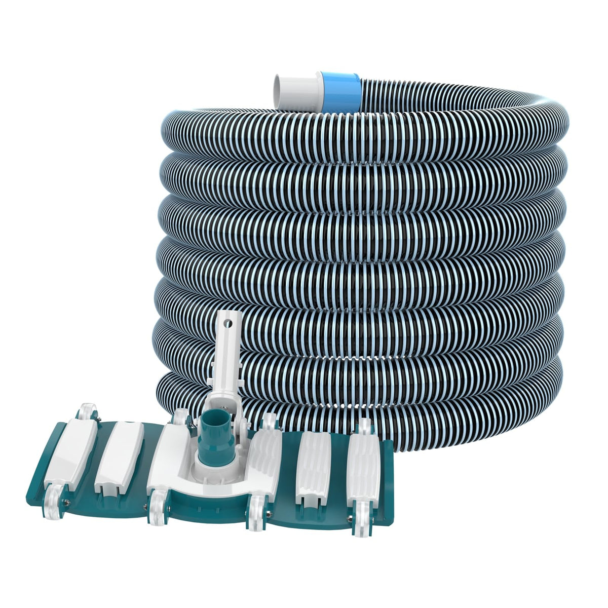 PoolWHALE vacuum hose 1.5 inch, 30 ft, flexible and kink-resistant for smooth cleaning.