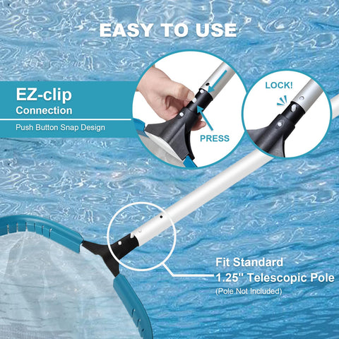 POOLWHALE bottom-weighted design helps quick dirt release after scooping.