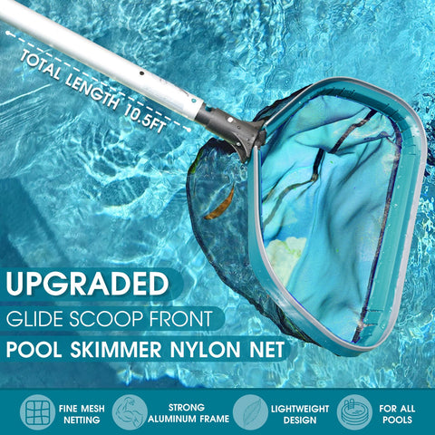 Poolwhale 45-degree handle angle positions the brush for comfortable cleaning.