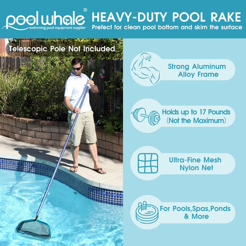 POOLWHALE aluminum frame provides durability for tough pool cleaning