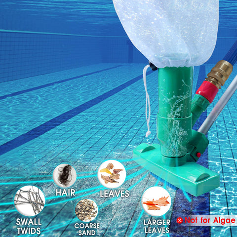 PoolWHALE attaches to a standard garden hose for suction power.