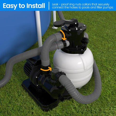 POOLWHALE PE material hose is durable for outdoor pool use