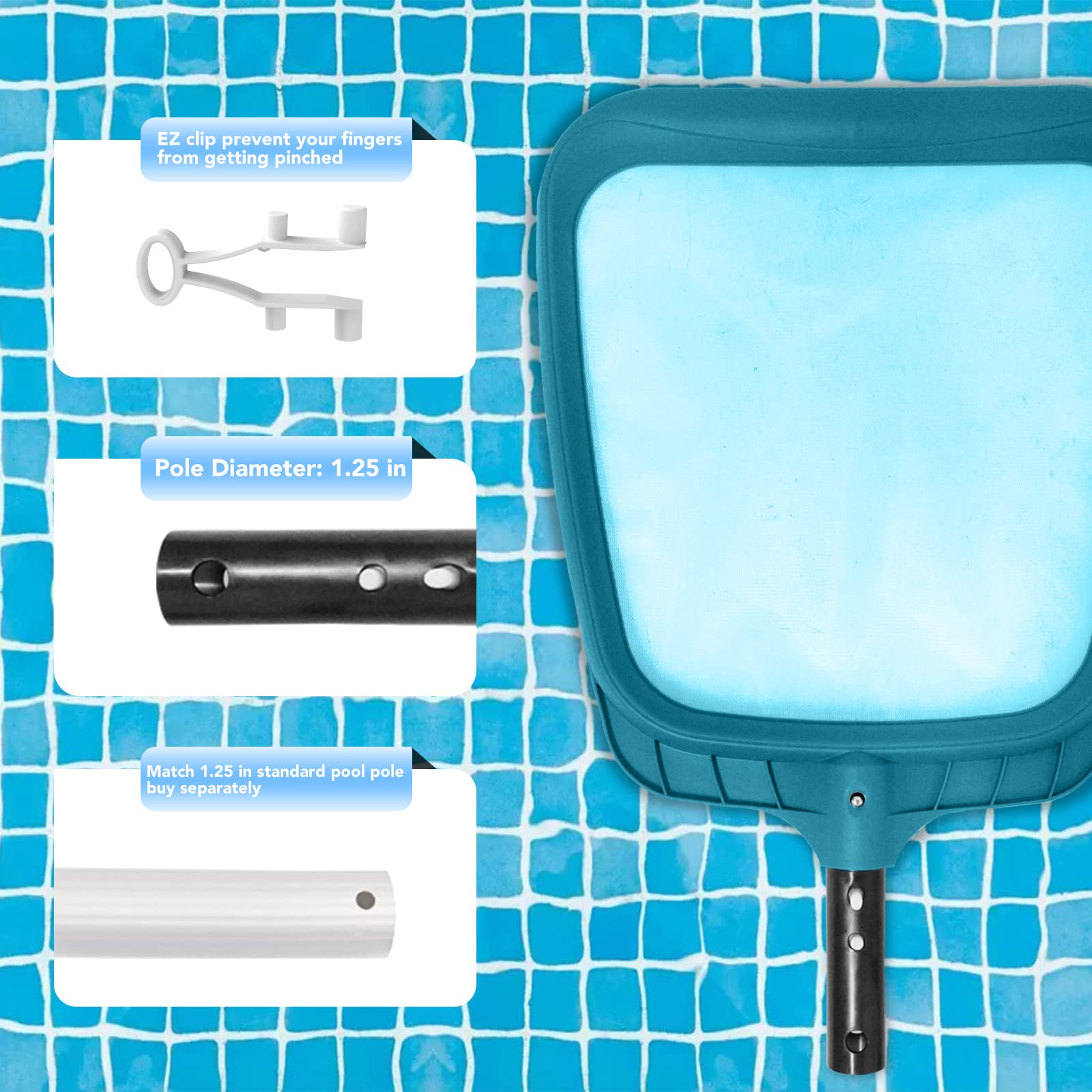 POOLWHALE durable plastic rim for long lasting use