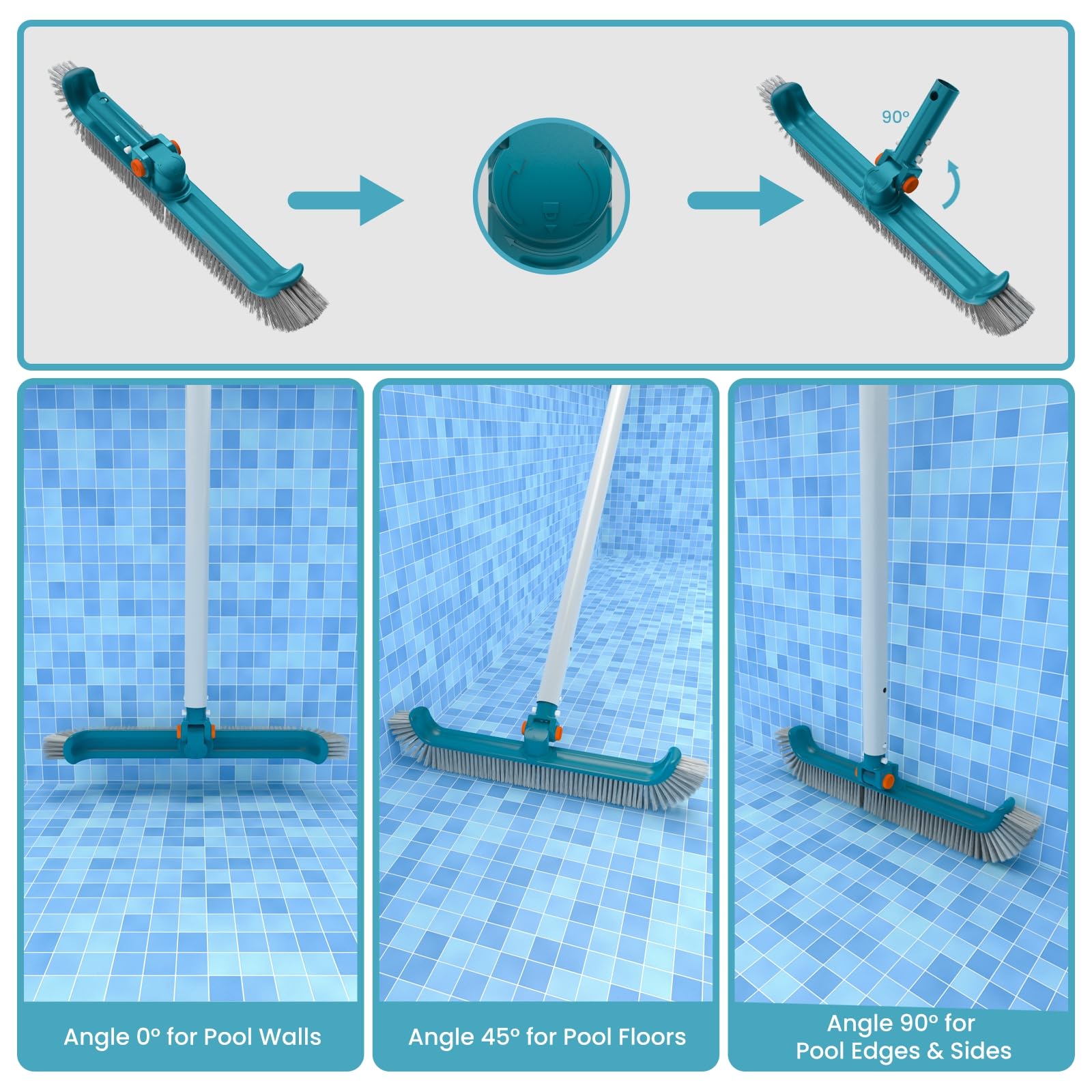 Poolwhale kit pole compatibility with standard pool poles for easy setup.