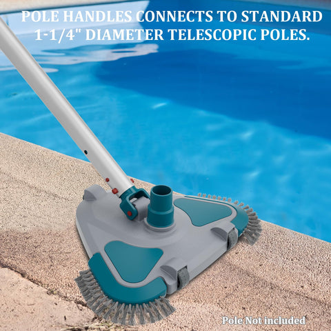 POOLWHALE EZ clip handle prevents finger pinching during setup.