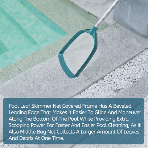 POOLWHALE skimmer cleaning a fountain with the same tool.