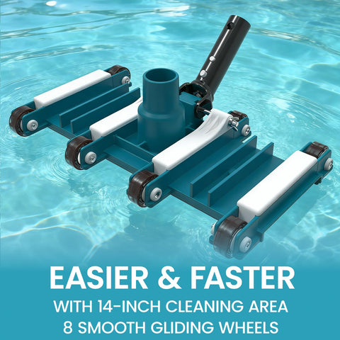 POOLWHALE heavy-weighted bottom ensures full submersion and strong debris suction.