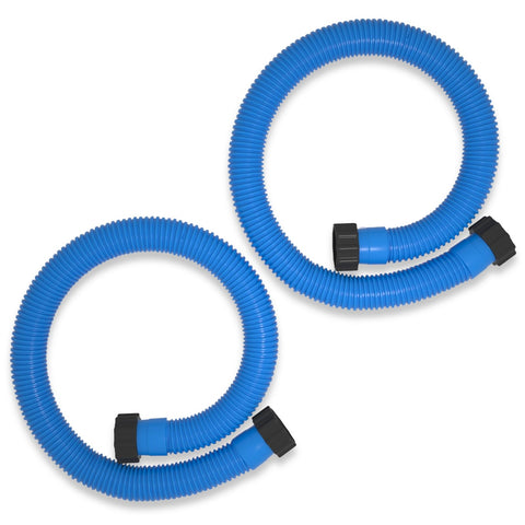 PoolWhale 1.5in x 40in blue pool hose pack ready for easy pool pump connections