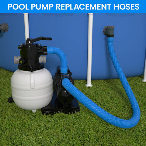 Guide image showing measuring distance to determine hose length for PoolWhale hoses