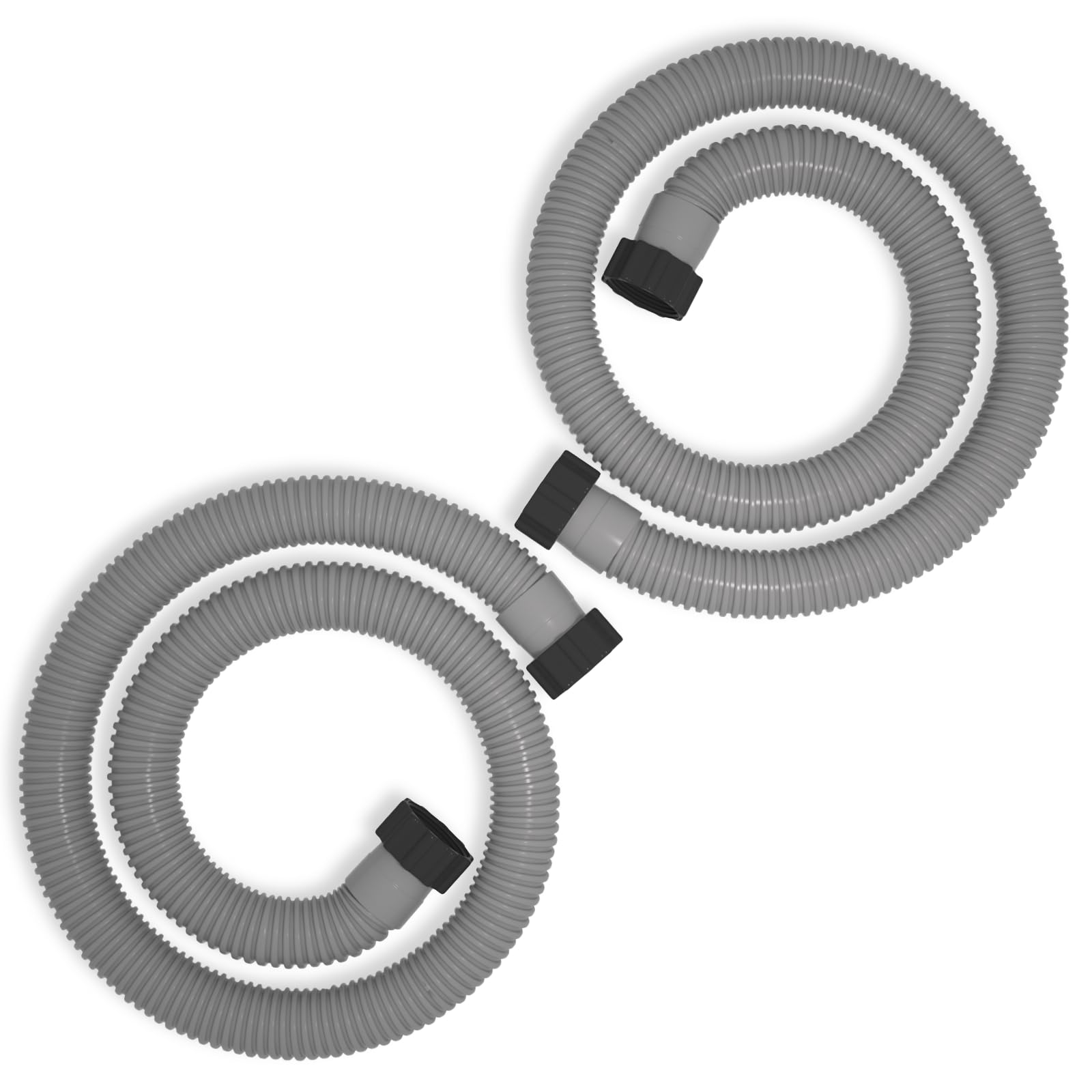 POOLWHALE hose two-pack in grey for easy above-ground pool replacement