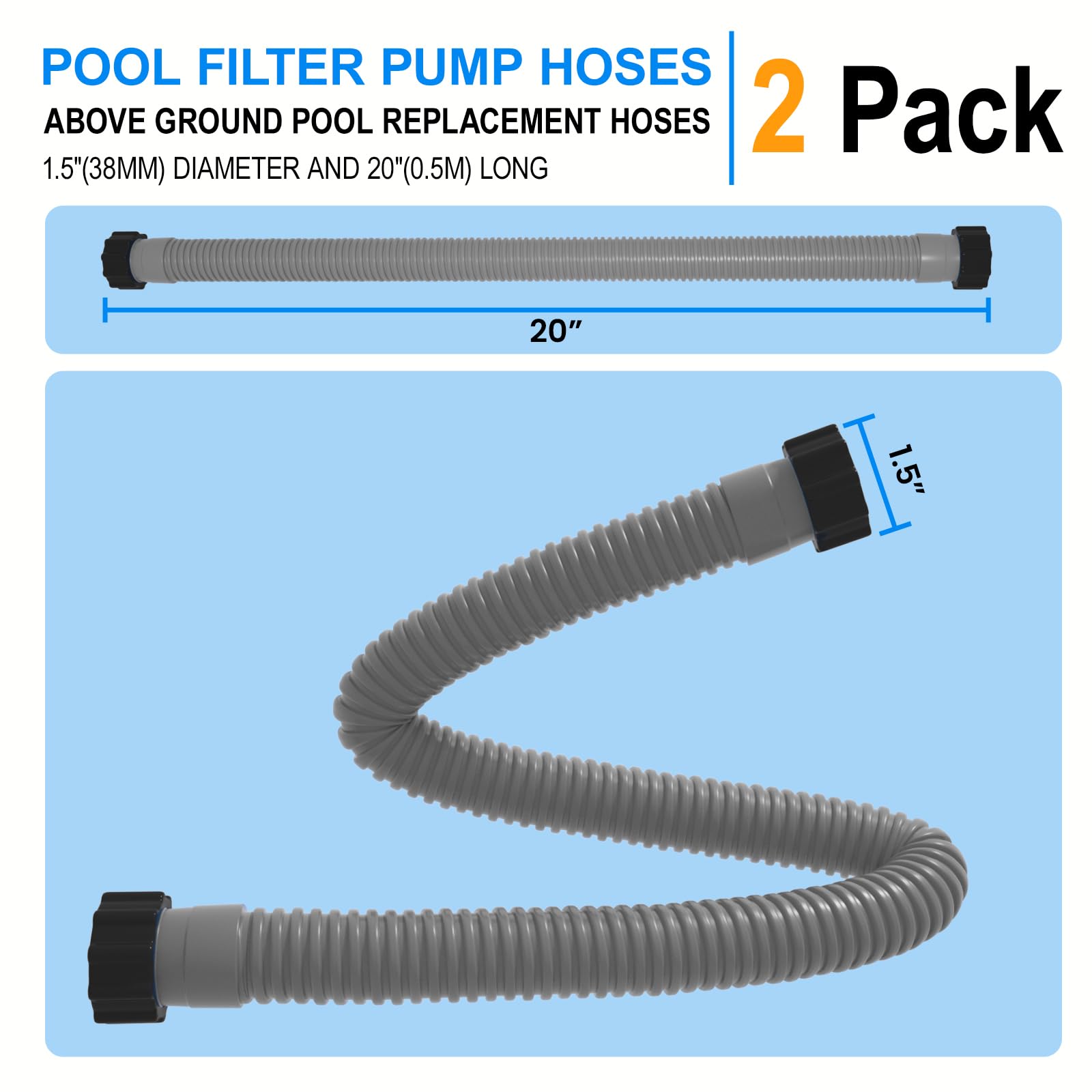 POOLWHALE hose end demonstrates simple installation for above ground pools