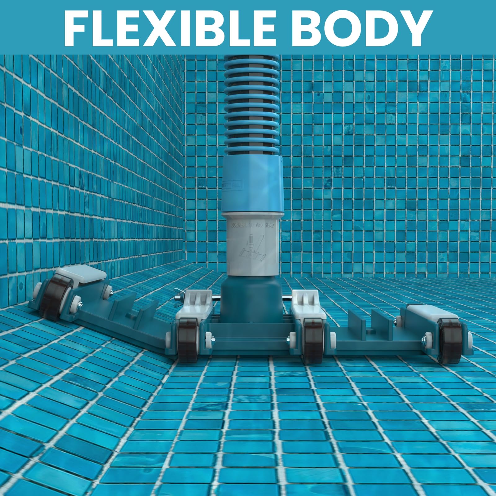 POOLWHALE compatible with 1.5 and 2 inch hoses and standard extension poles.