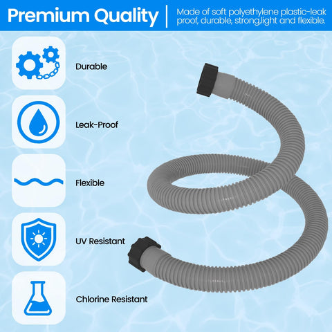 POOLWHALE hose fits 1.5in pumps, filters, and saltwater systems