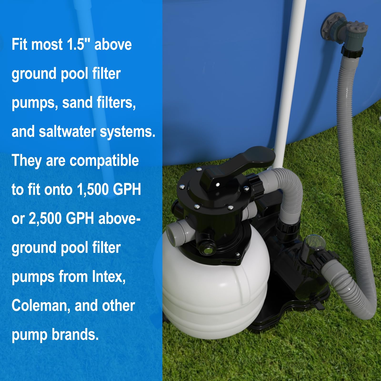 POOLWHALE hose made of durable PE material resists wear
