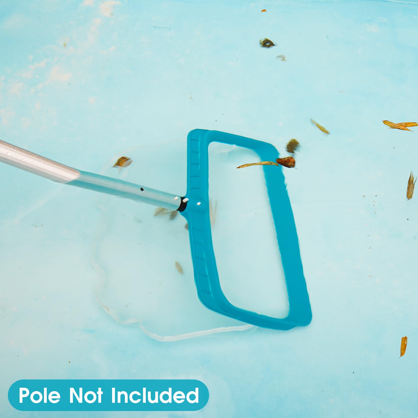 POOLWHALE compatible with standard 1-1/4 inch poles for extended reach.