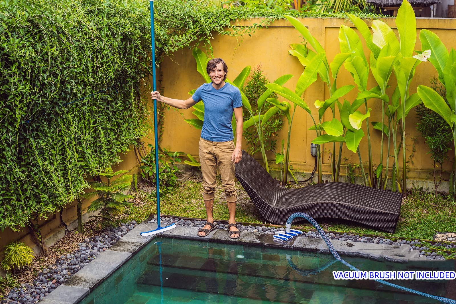 POOLWHALE compact four foot retracted design fits easily in storage