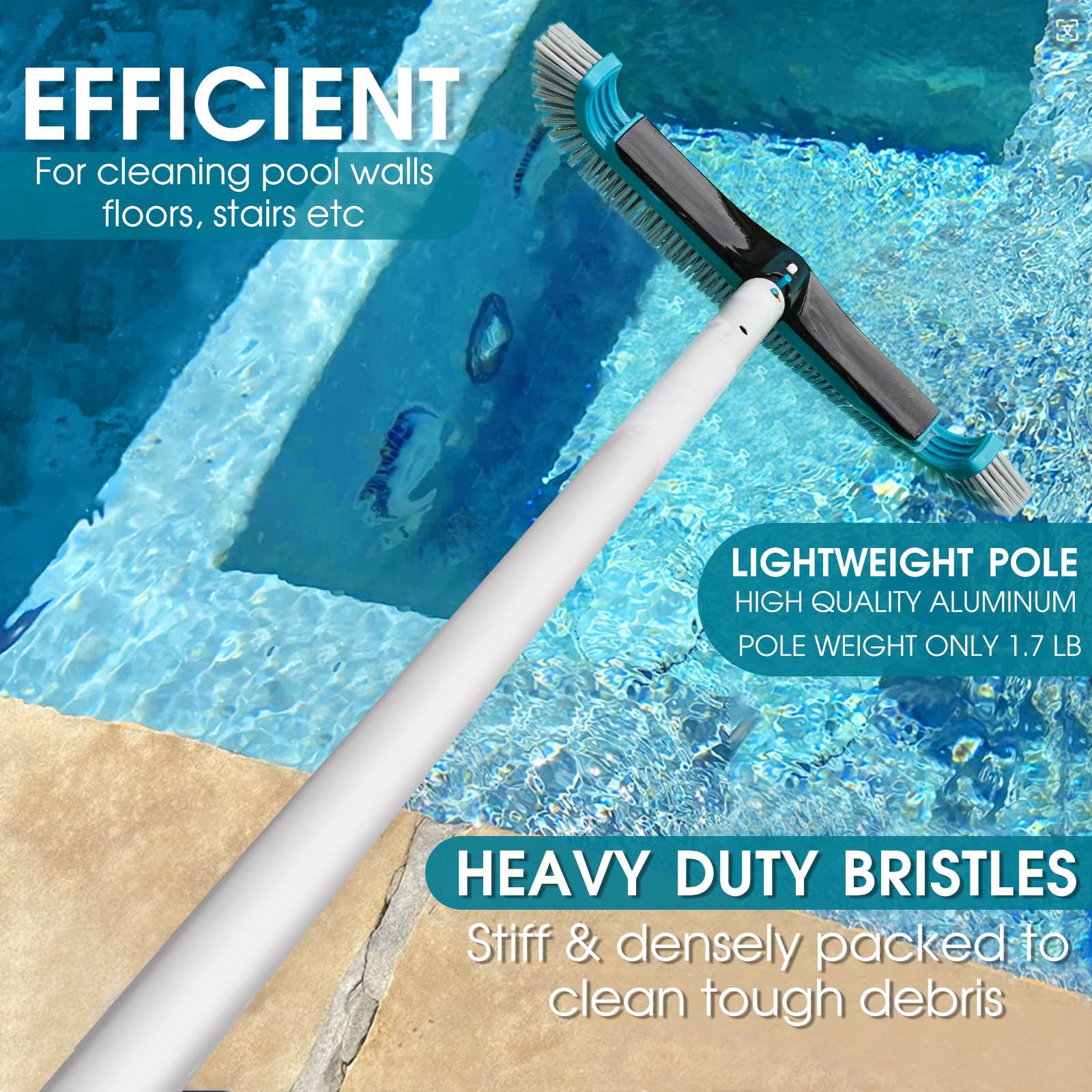 Poolwhale complete cleaning kit supports inground and above-ground pools.