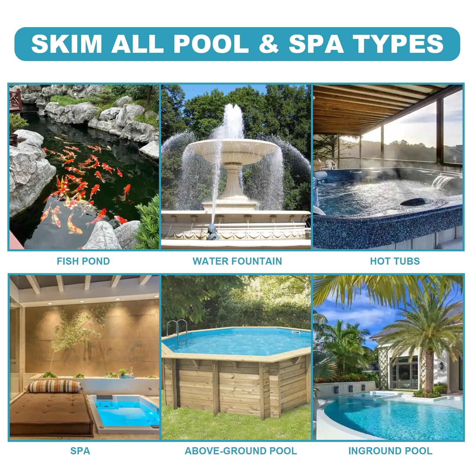 POOLWHALE pool net ideal for inground and above-ground pools.