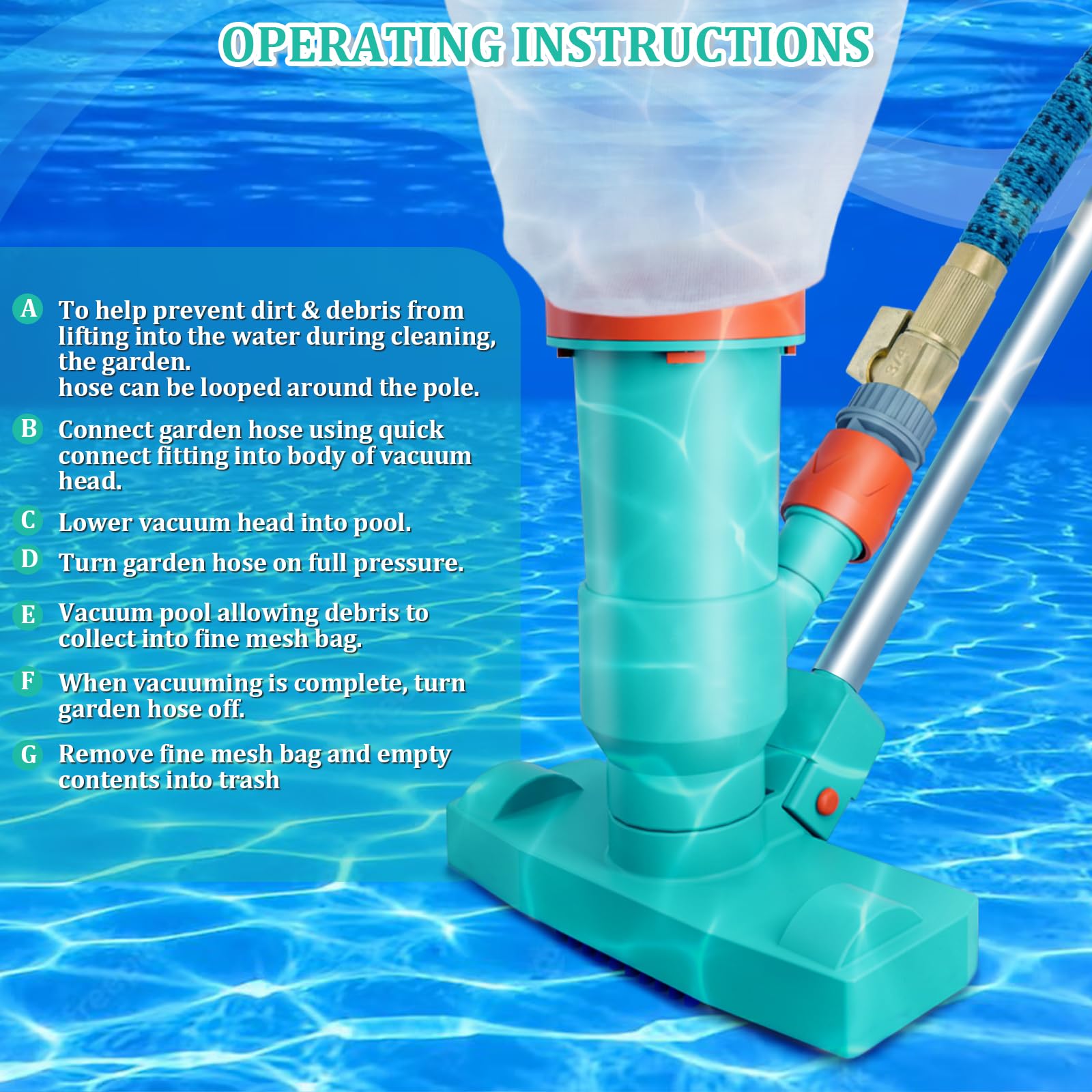 PoolWhale vacuum dimensions show compact unit for storage