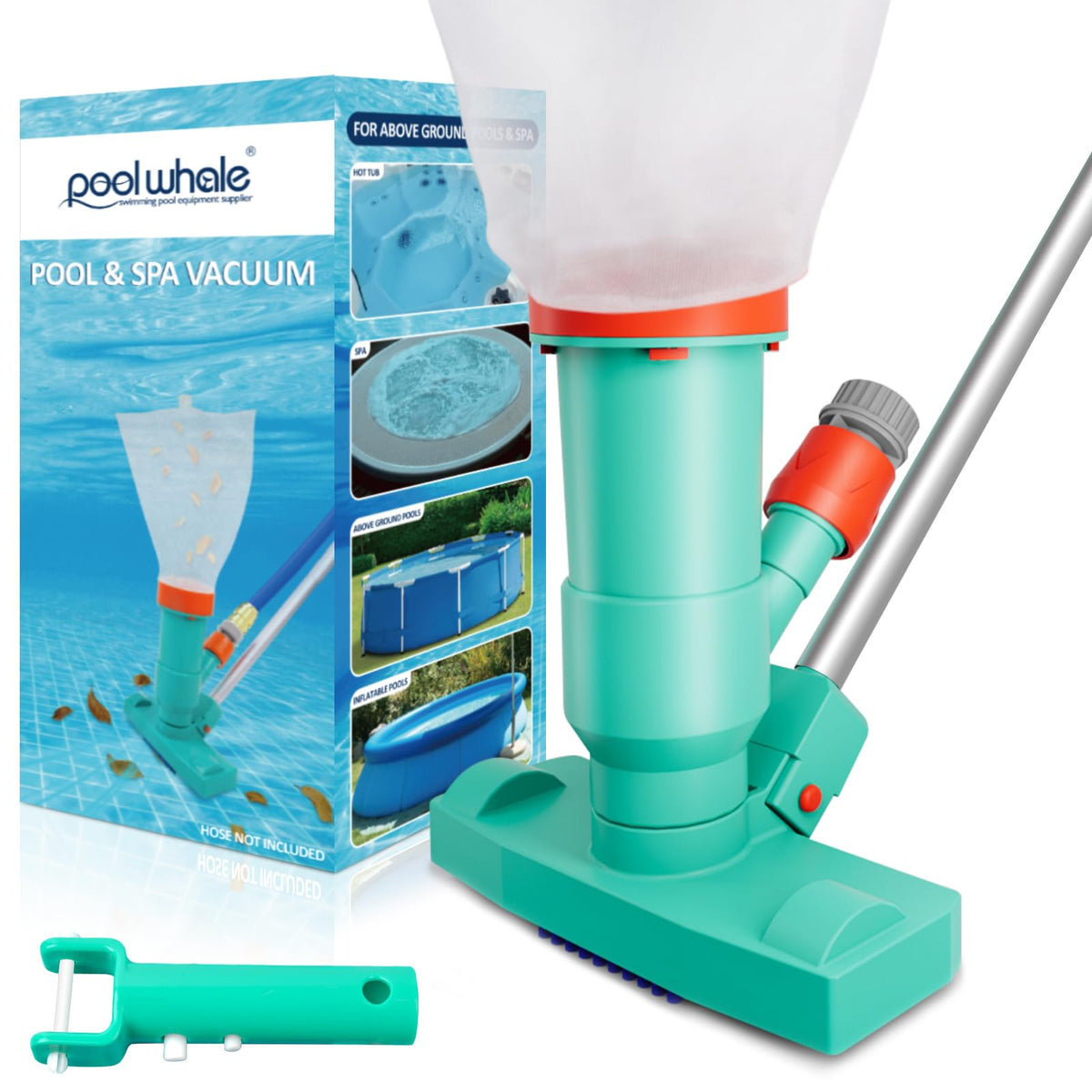 PoolWhale Premium Vacuum Jet hose attachment for electricity-free cleaning