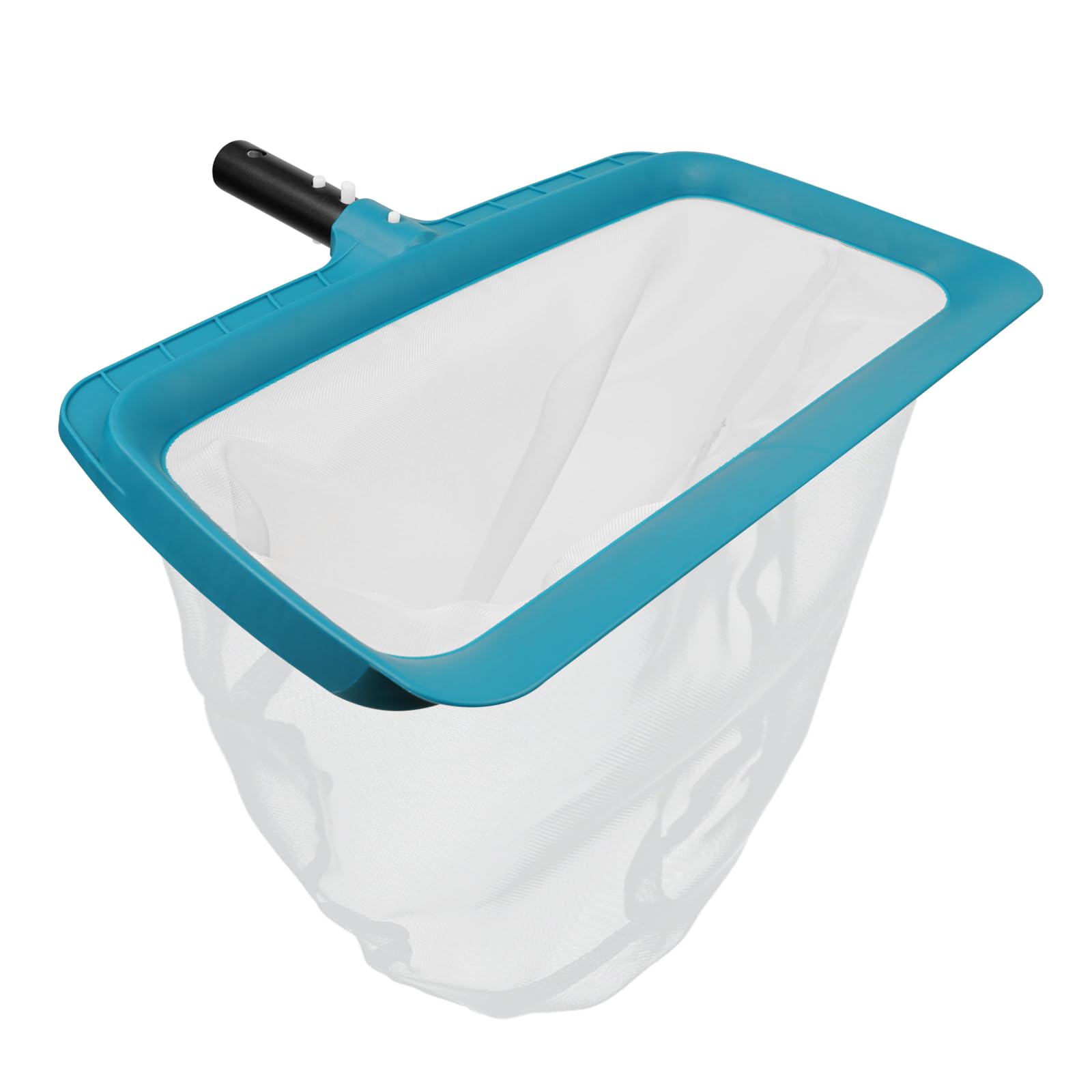 POOLWHALE professional skimmer wide scoop edge captures leaves for quick pool cleanup.