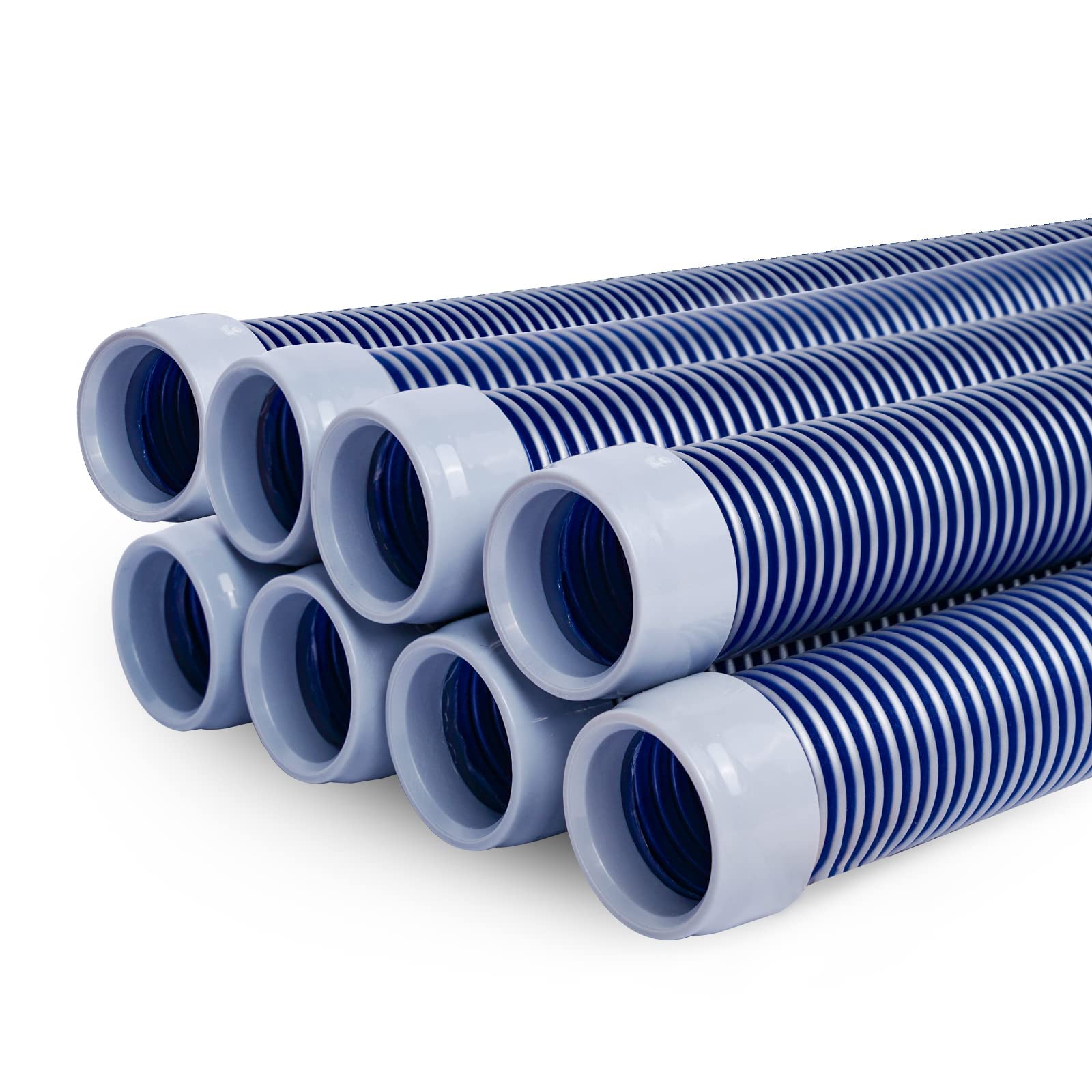 POOLWHALE professional vacuum hose with 1.5-inch diameter and eight 3-foot sections for pool cleaners