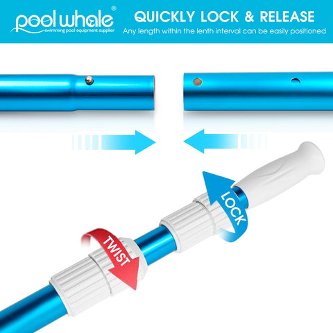 Rubber-coated handle with secure locking for comfortable, stable use.