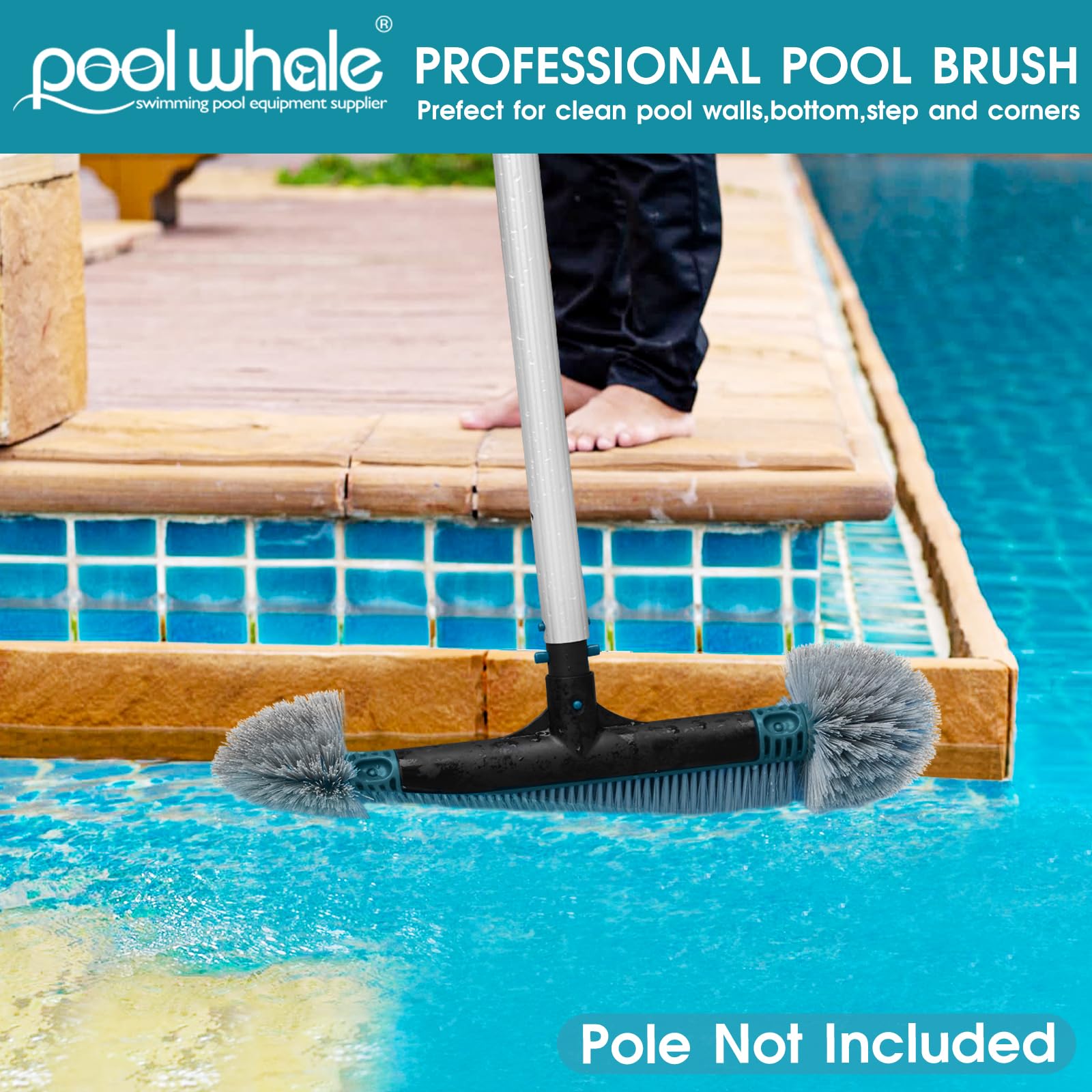PoolWhale safe for fiberglass, plaster, tile, and vinyl liners.