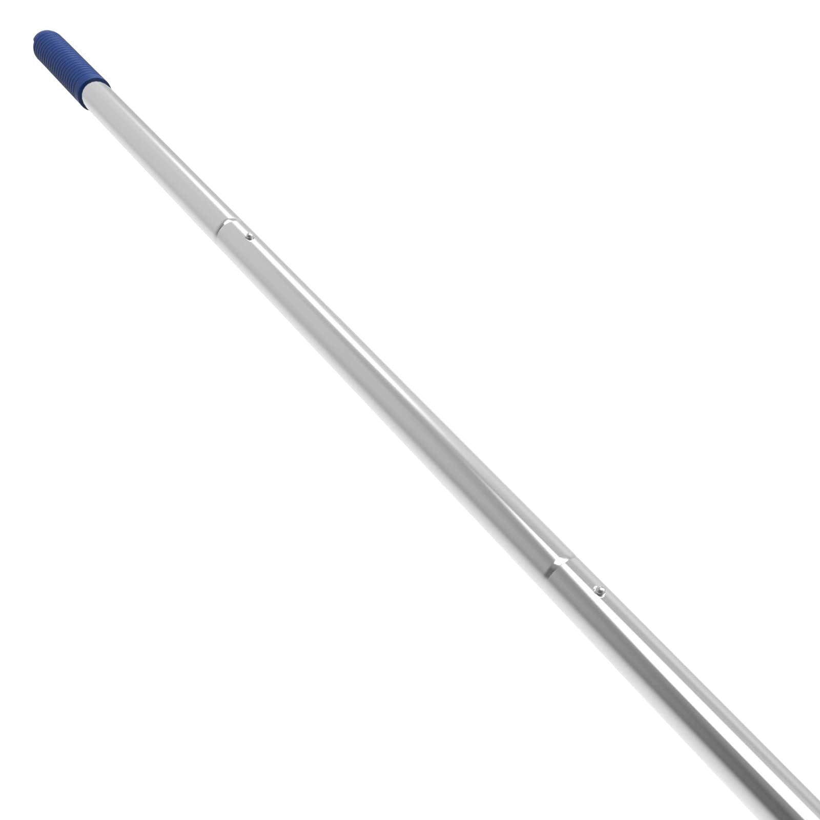poolwhale ten-and-a-half-foot premium aluminum pool pole extended for deep-clean reach.