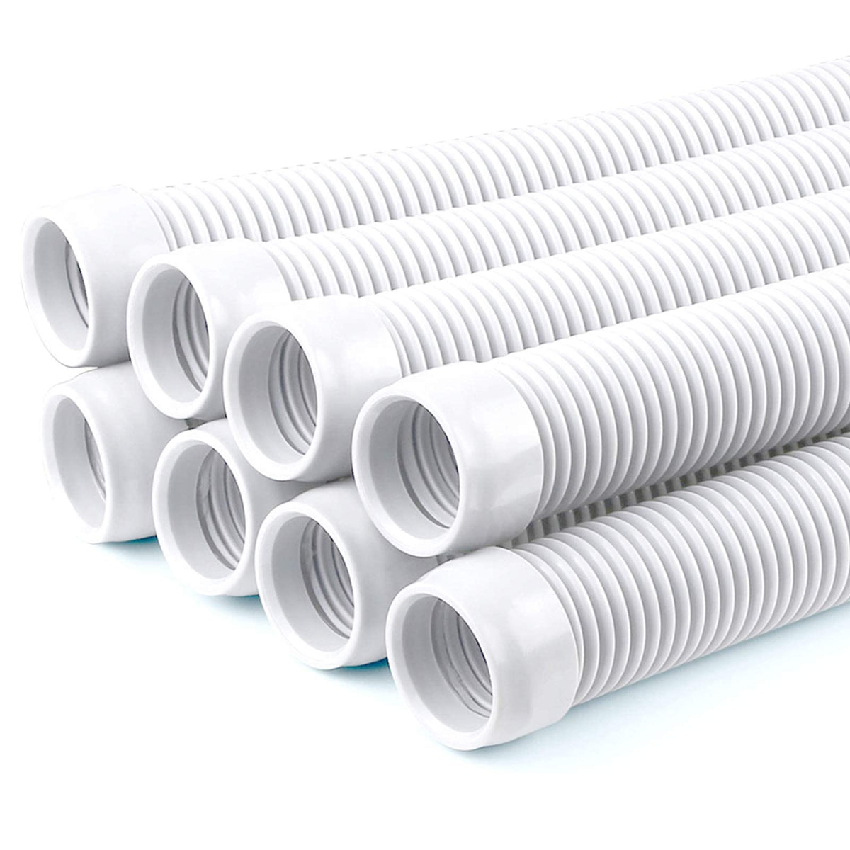 POOLWHALE vacuum hose assembly with eight 3-foot segments for flexible pool cleaning.